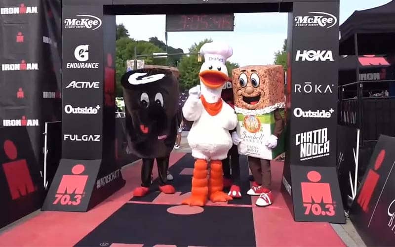Mascots race at the Chattanooga Ironman North American Championships