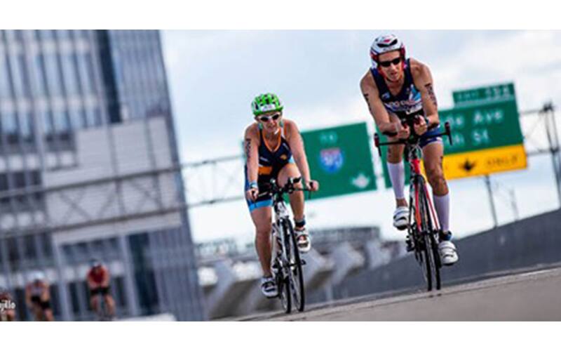 bikers on the race course