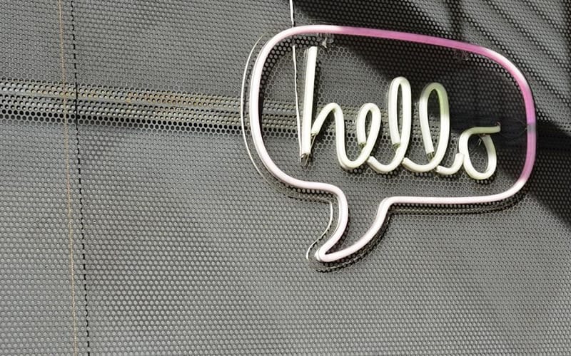 Blerter Hello Sign