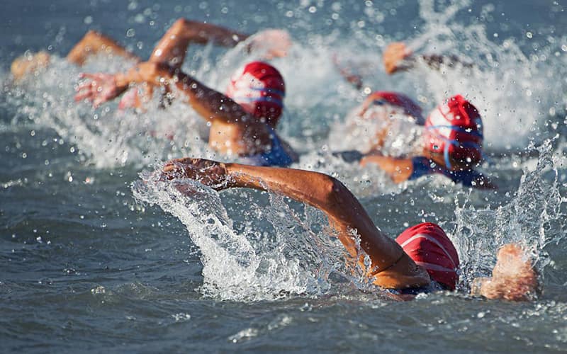 Athletes Swimming