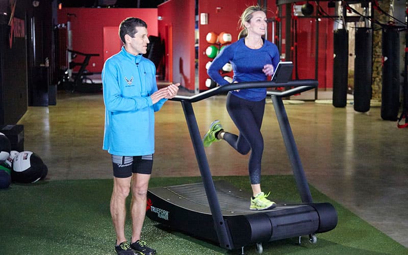 Athlete running on TrueForm Treadmill