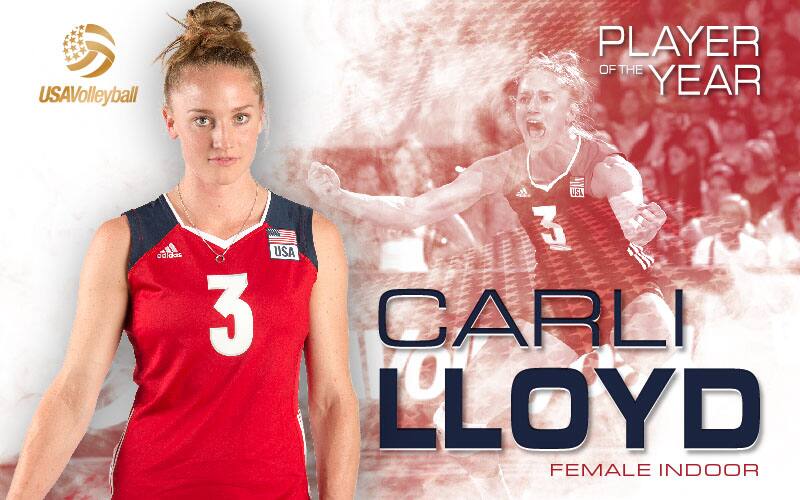 Carli Lloyd selected 2017 USA Volleyball Female Indoor Player of the Year