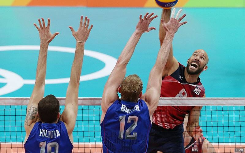 Reid Priddy playing at the 2016 Olympic Games