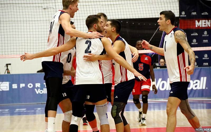 U.S. Men celebrate win over Dominican Republic