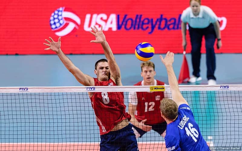 T.J, DeFalco blocks against Serbia