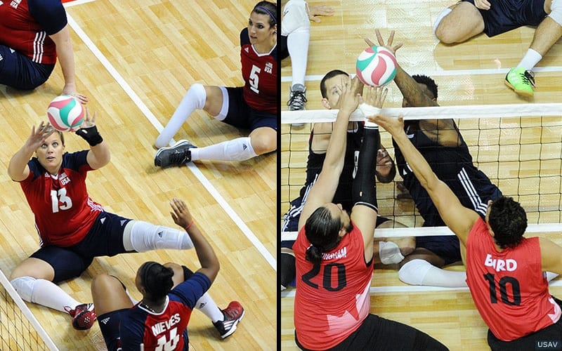 The U.S. Women's and Men's Sitting Teams compete against Canada