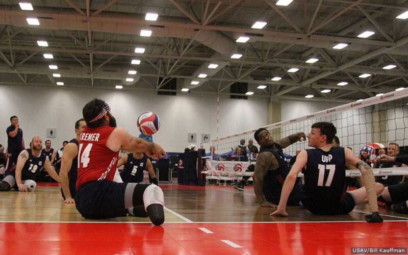 The U.S. Men's Sitting Team competes against Canada