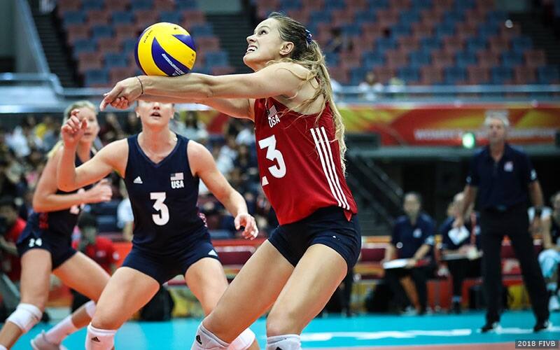 Kelsey Robinson was a perfect 8-of-8 passing in helping Team USA sweep Bulgaria to improve to 6-0
