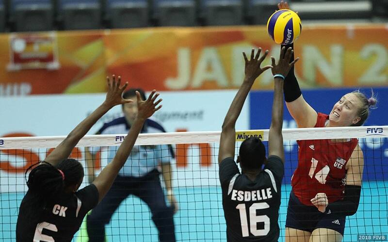 Michelle Bartsch-Hackley attacks versus Trinidad & Tobago