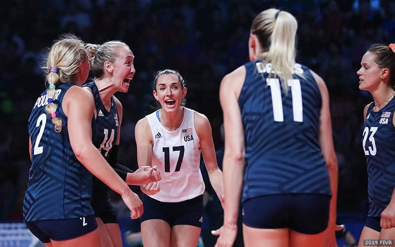 The U.S. Women have advanced to the FIVB Volleyball Nations League gold-medal match after defeating host China in four sets in the semifinals