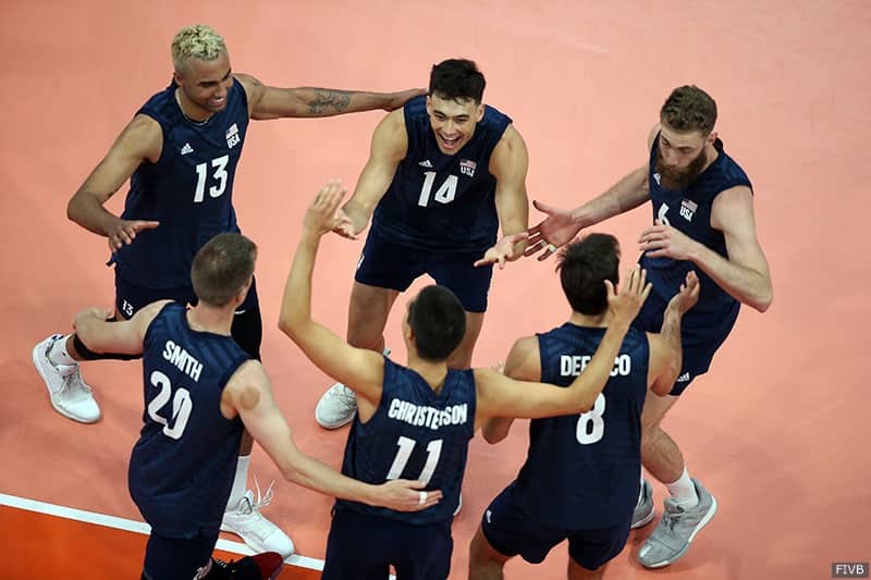 The U.S. Men celebrate