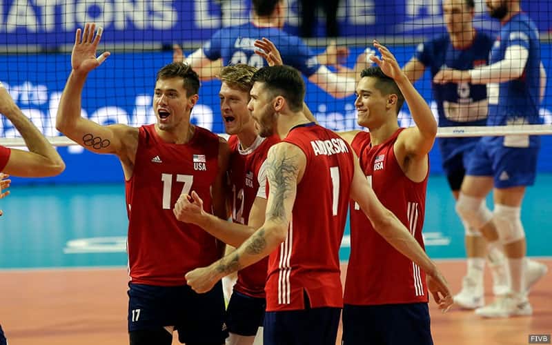 The U.S. Men celebrate 