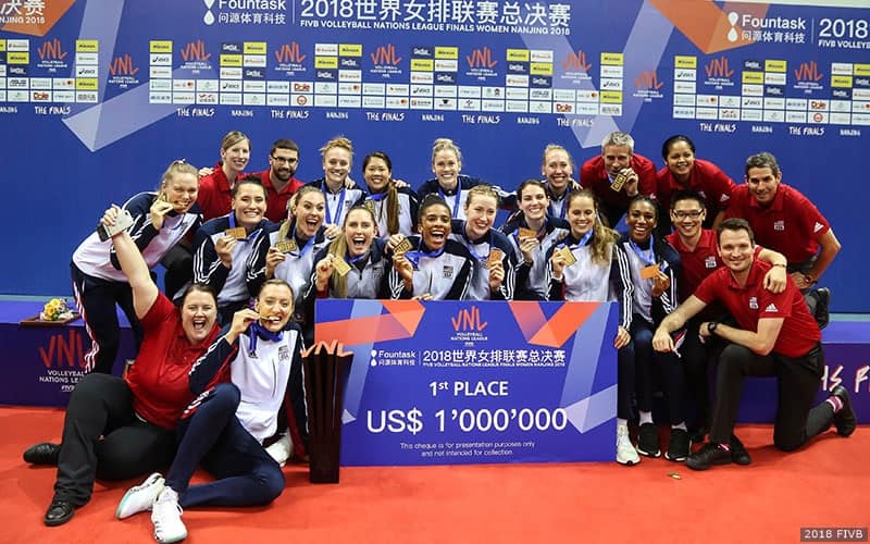 U.S. Women's National Team won the 2018 VNL championship