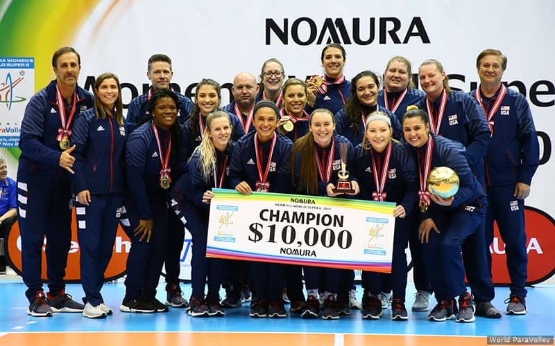 U.S. Women's Sitting Team won the ParaVoilley World Super 6 gold medal