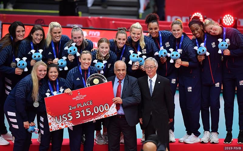 U.S. Women's National Team earned the silver medal at the 2019 FIVB World Cup