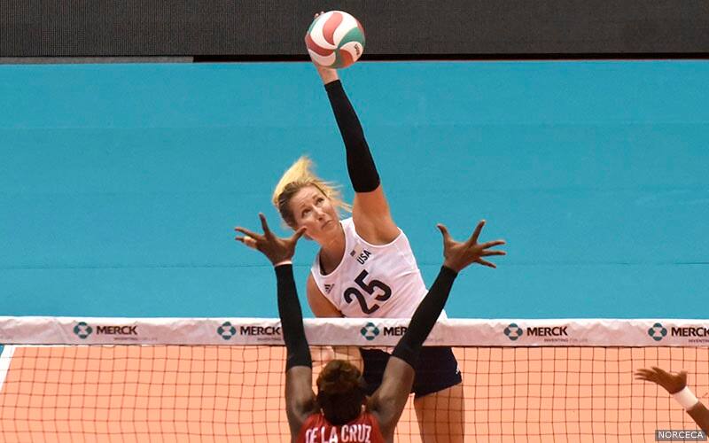 Karsta Lowe led Team USA in scoring in a sweep over Dominican Republic