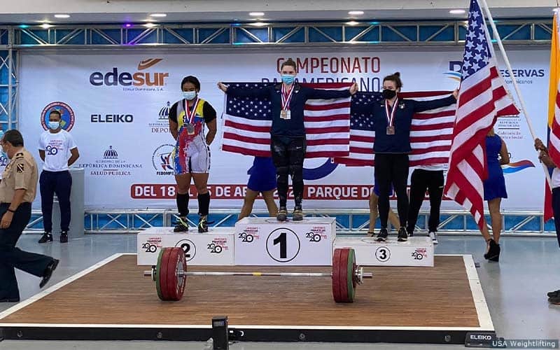 Mattie Rogers & Jessie Stemo on the Pan Am podium