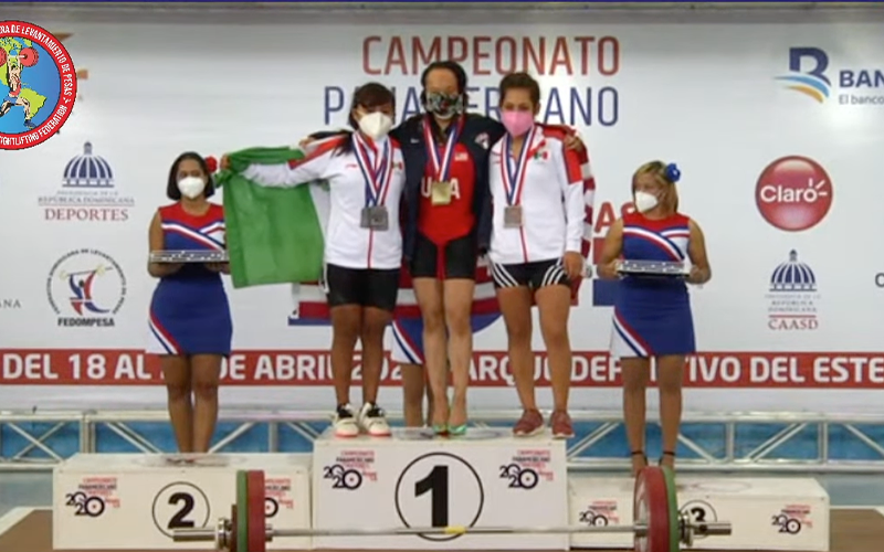 USA's Cicely Kyle atop the podium at 2020 Pan Ams in Santo Domingo, Dominican Republic
