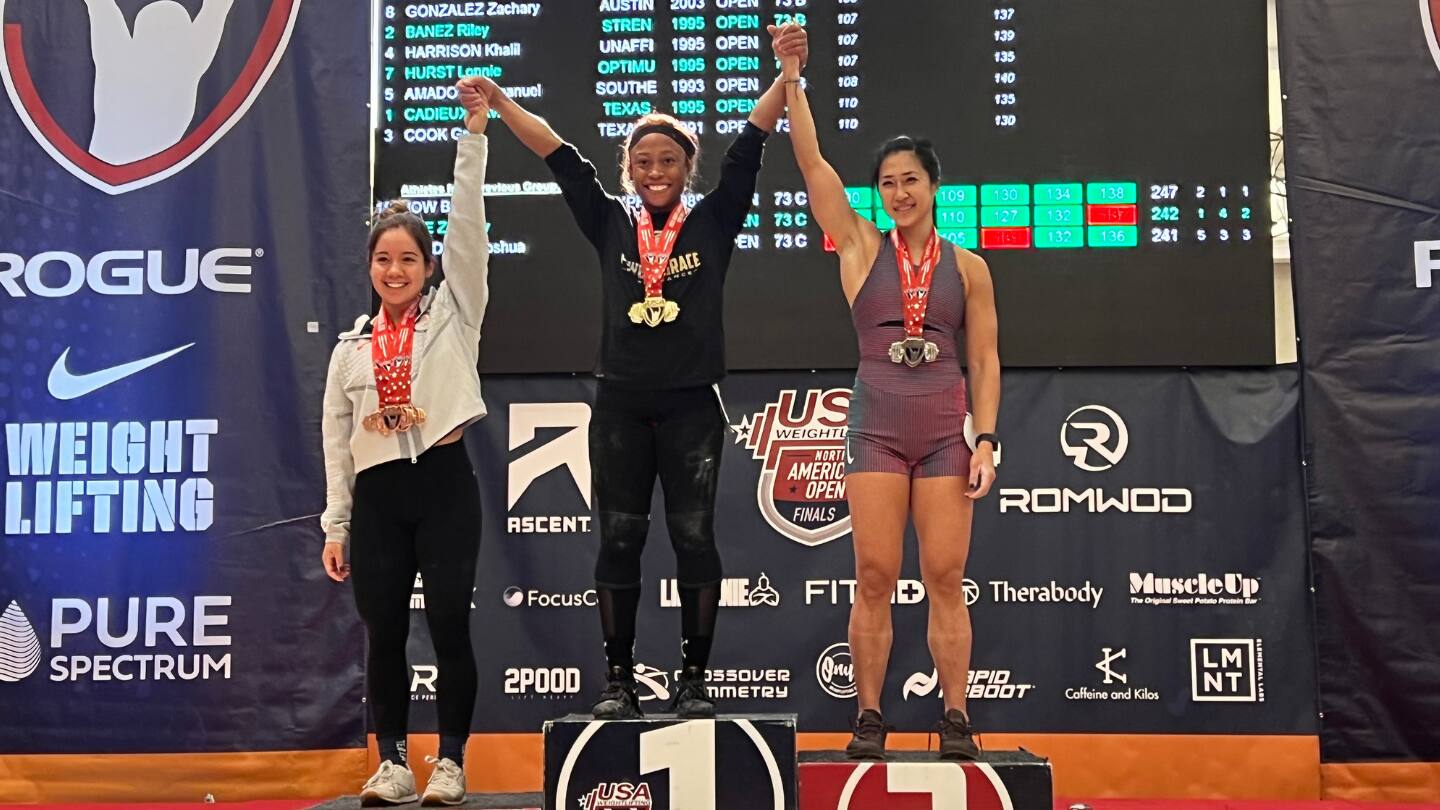 Women's 55kg podium