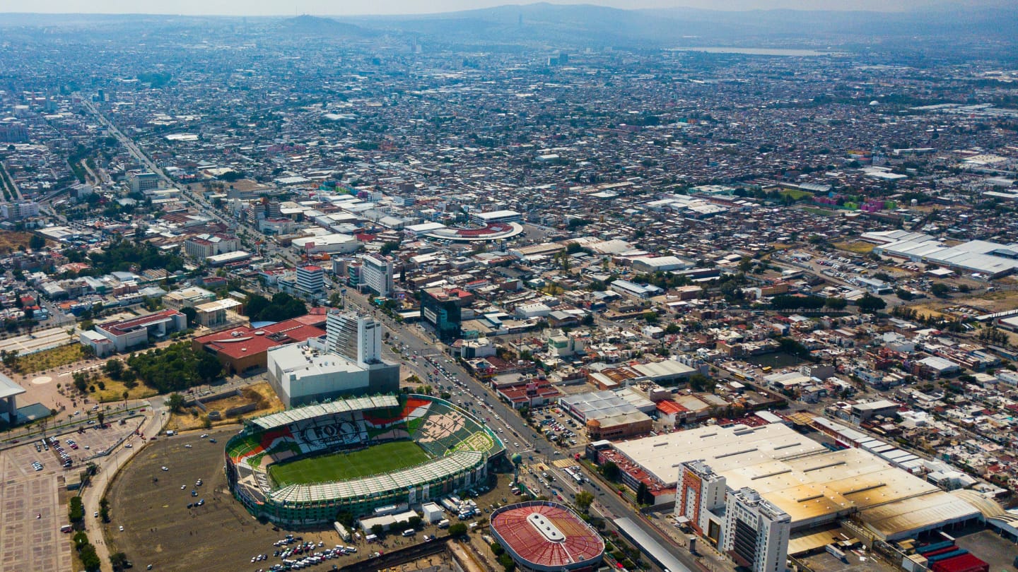 Aerial view of Leon in Guanajuato, Mexico