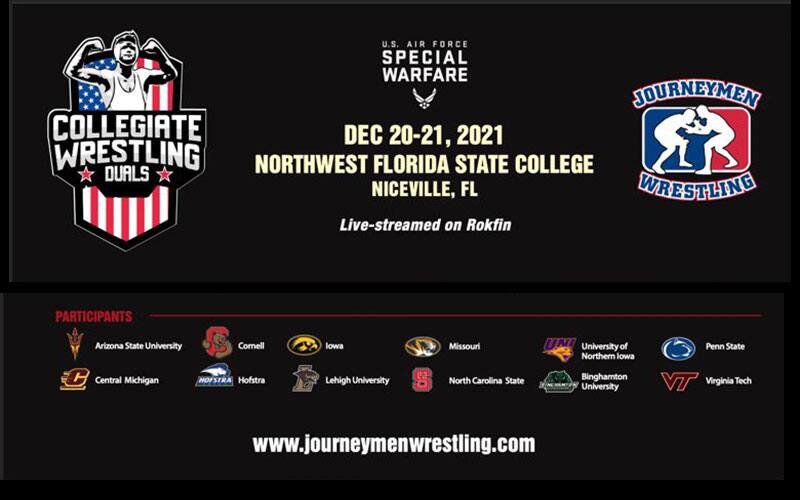Graphic for the Collegiate Duals event in Florida, December 2021