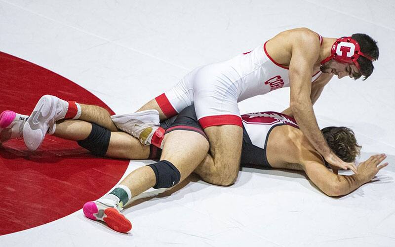 Action from the Cornell vs. Stanford dual meet