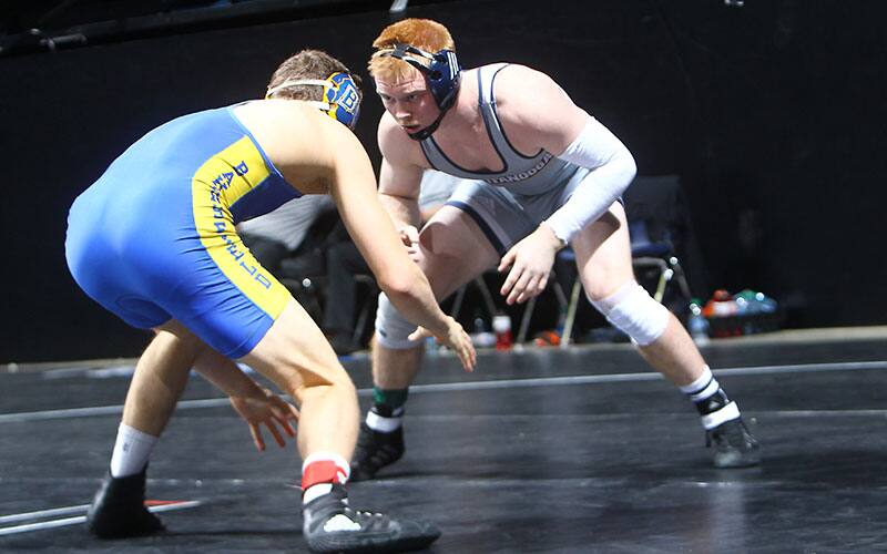 Drew Nicholson (UTC) squares off with an opponent on his feet