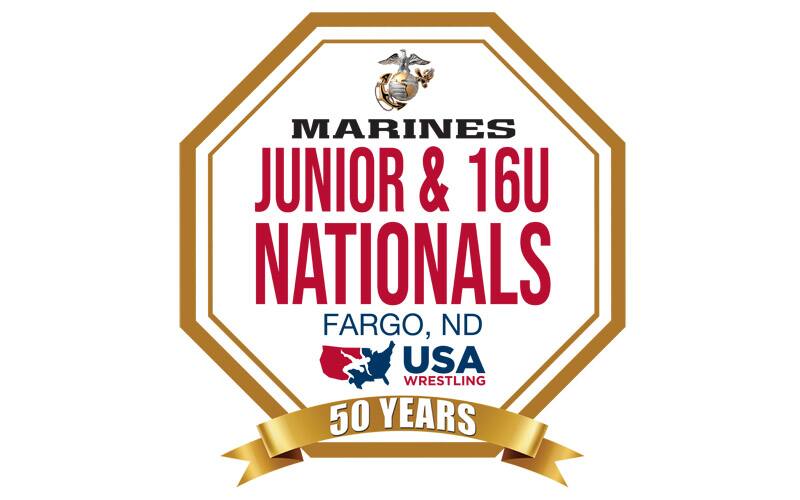 Logo for USMC Junior and 16U Nationals, celebrating 50 years of Junior Nationals