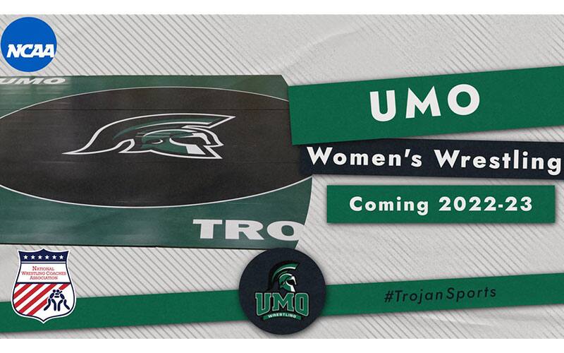 Graphic announcing Mount Olive women's wrestling program