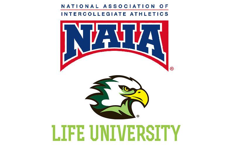 NAIA logo and Life U logo stacked