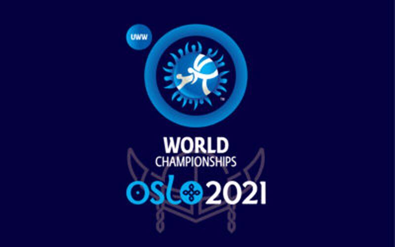 United World Wrestling logo for the 2021 World Championships in Oslo