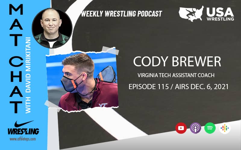 Graphic for Mat Chat featuring Cody Brewer for December 6, 2021