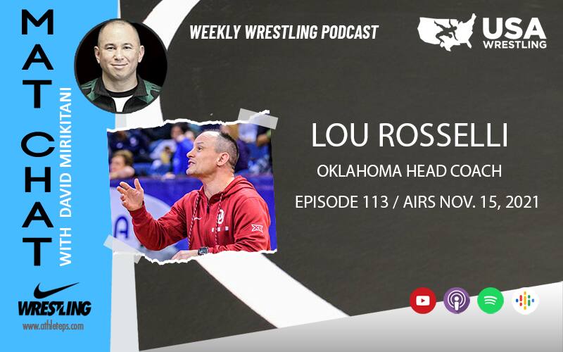 Graphic for Mat Chat on November 15 with Lou Rosselli