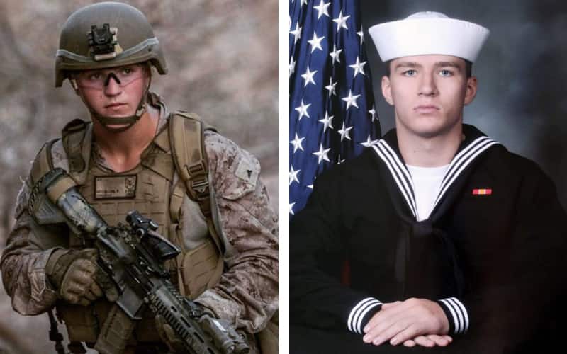 U.S. Marine Corps Lance Cpl. Rylee McCollum and U.S. Navy Corpsman Maxton “Max” Soviak, wrestlers killed in Afghanistan terrorist attack