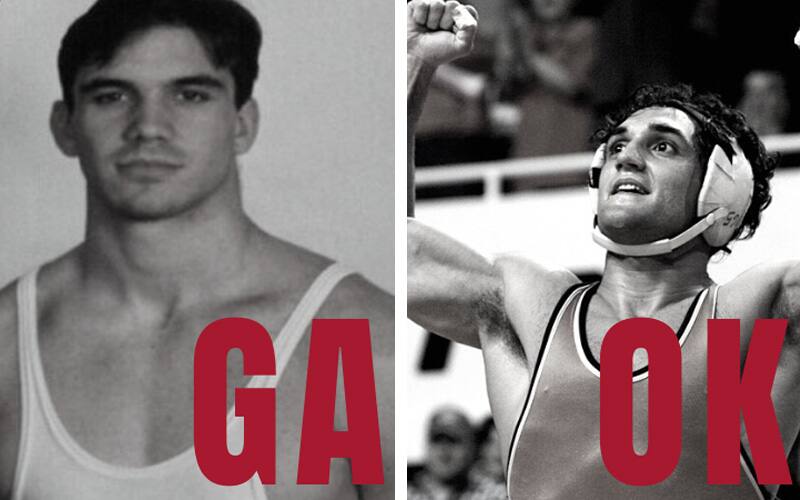 Sean Hage of Georgia and Johny Hendricks of Oklahoma graphic for 50th Junior Nationals fantasty bracket