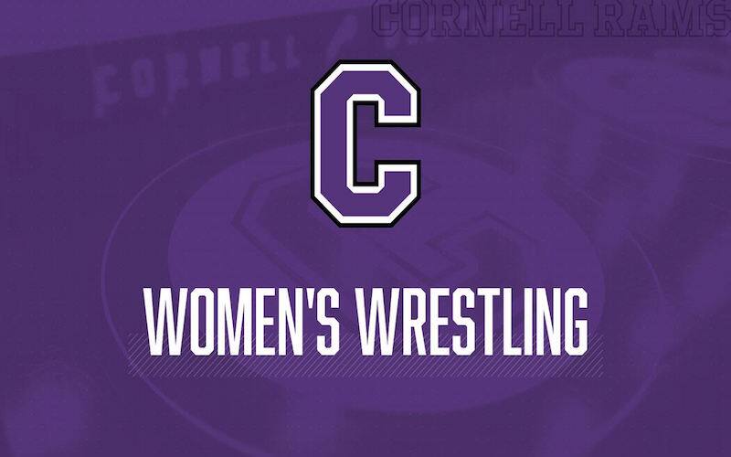 Logo for Cornell College announcing its new women's wrestling program