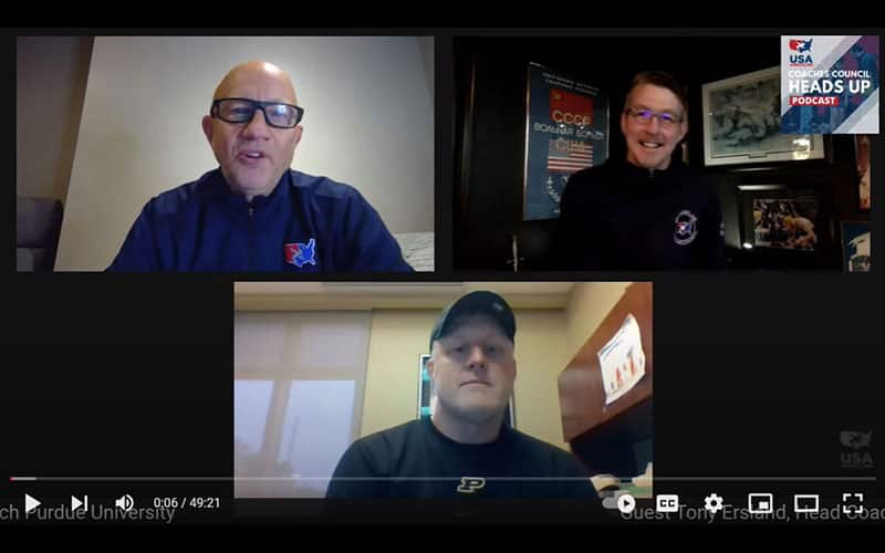 Heads Up podcast graphic with Mike Hagerty, Mike Clayton and guest Tony Ersland