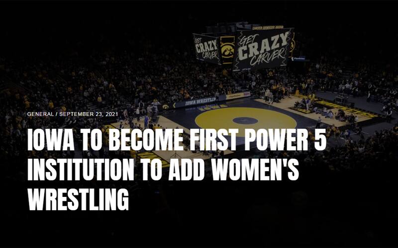 Iowa women's wrestling graphiic