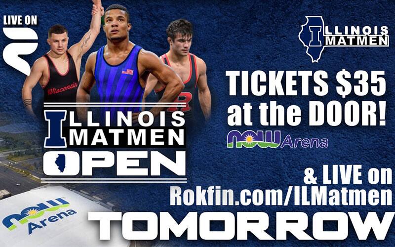 Graphic for MatMen Open with information on tickets and streaming