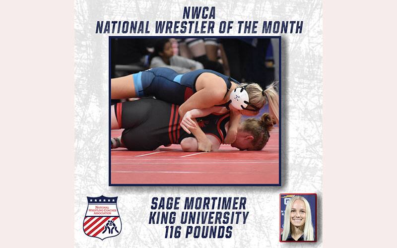 Graphic of Sage Mortimer of King, November Wrestler of the Month