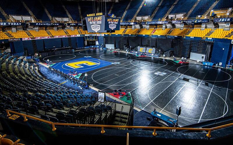 Venue shot at UTC with mats down for Southern Scuffle