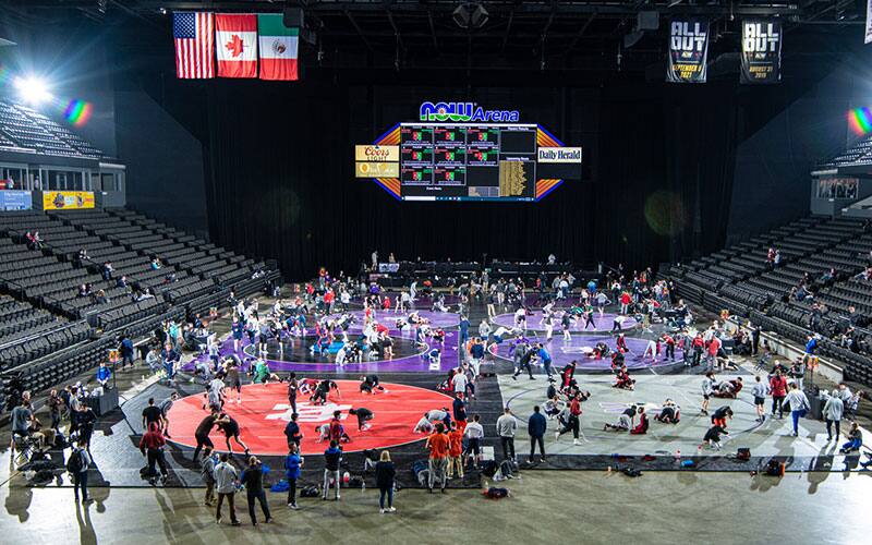 Venue shot of NOW Arena, hosting the Matmen Open