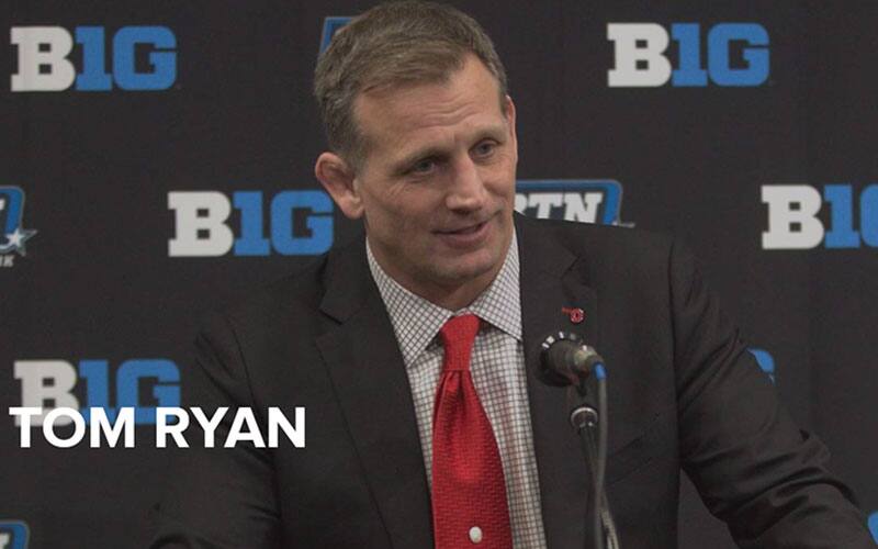 Ohio State head coach Tom Ryan at press conference