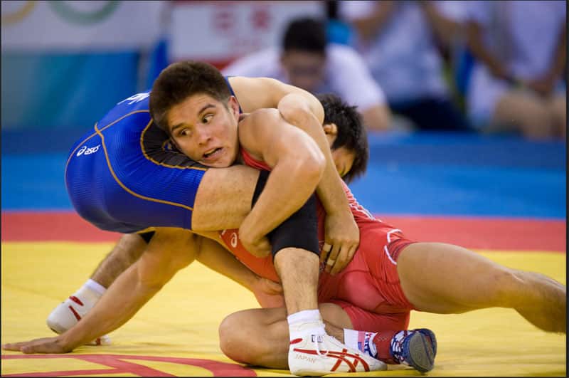 Henry Cejudo competing at the 2008 Olympics 