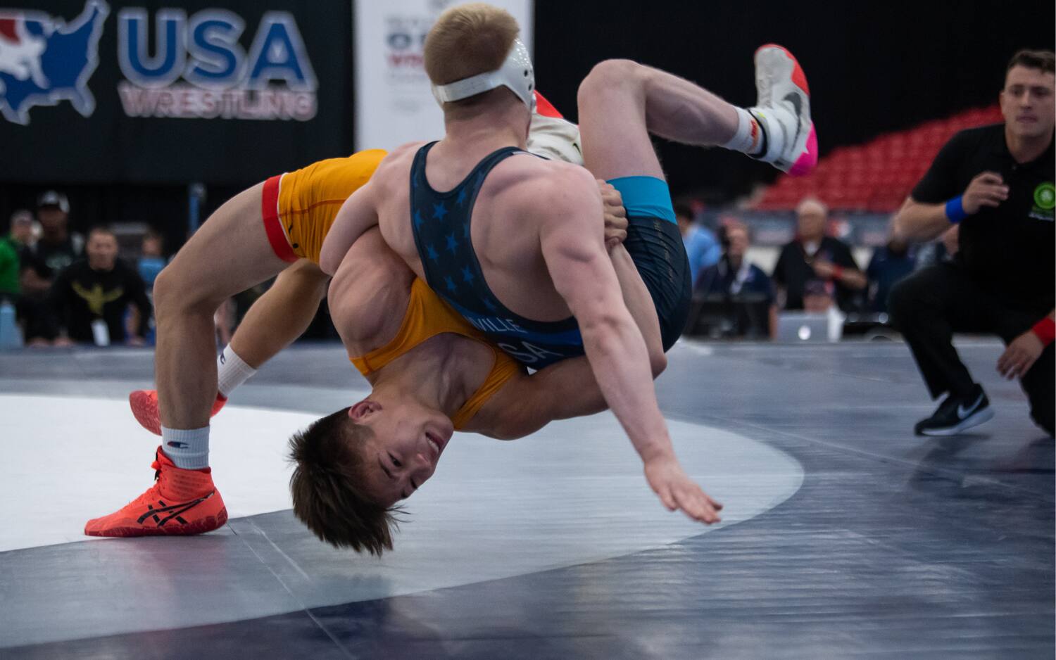Joel Adams tosses opponent in U17 Greco-Roman World Team Trials