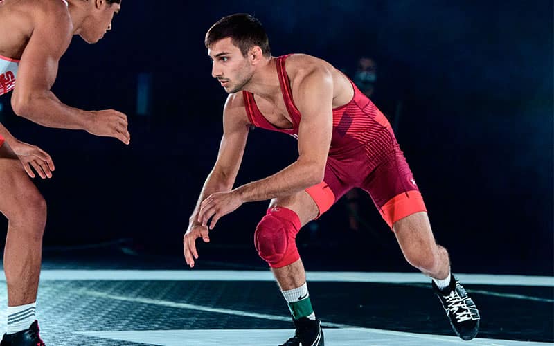 Vito Arujau of Spartan Combat in his wrestling stance