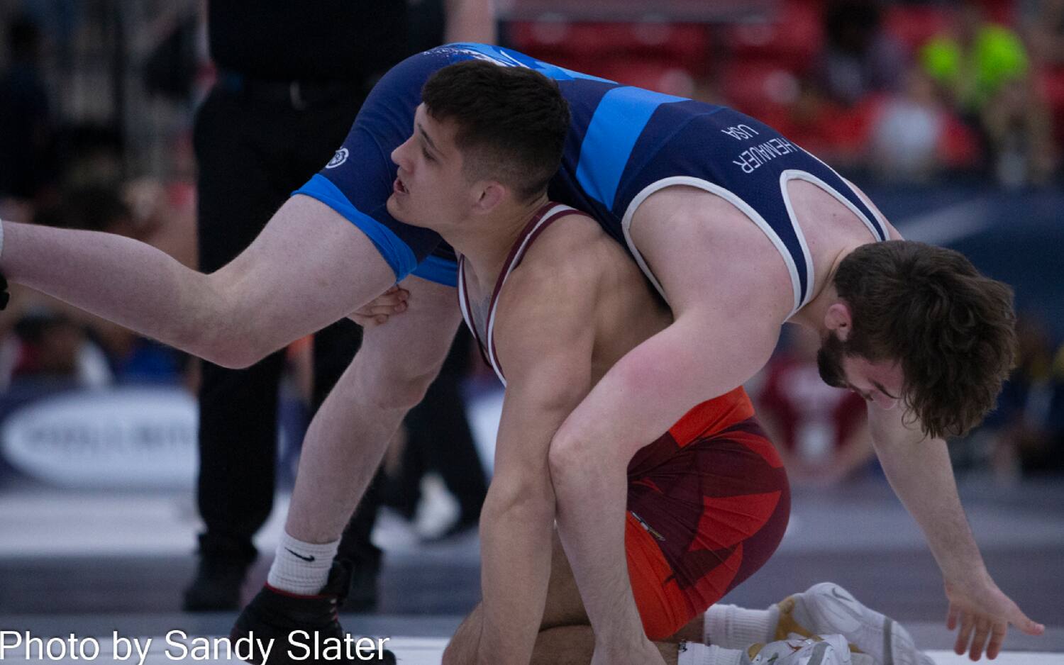 Alex Facundo popping his head out from his shot in the U20 National finals