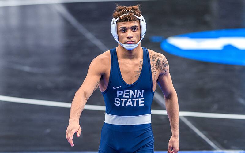 Roman Bravo Young competes at the 2021 NCAAs
