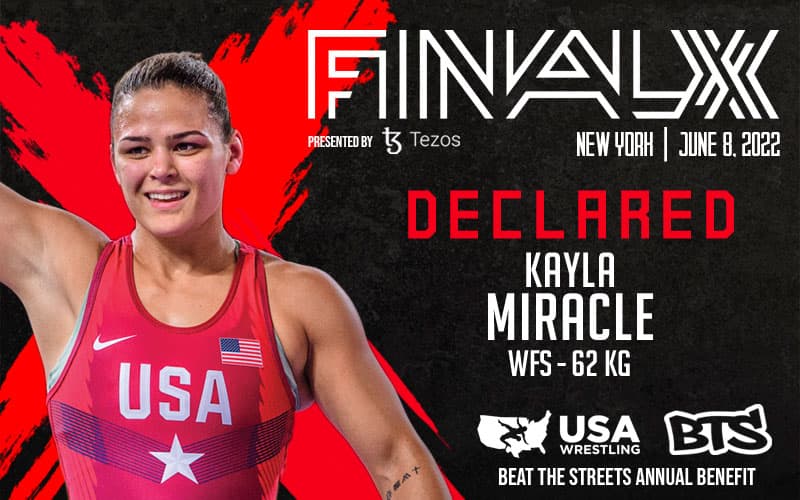 Kayla Miracle Final X declaration graphic
