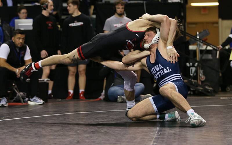 Keeton Geertz (Iowa Central) competing at the 2022 NJCAA Nationals